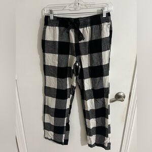 Black and White Plaid Lounge Pants